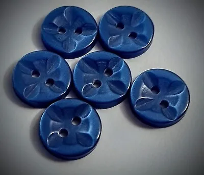 1/2  2-Hole Star Design Royal Blue Craft/Clothing Buttons • $2.55