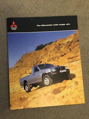 Mitsubishi L200 Single Cab  12/2001  UK Brochure In VGC • $11.35