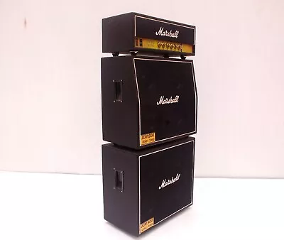 Miniature Amplifier Marshall JCM 800 Lead 1960 Black Speaker Cabinet Replica 1/6 • $30