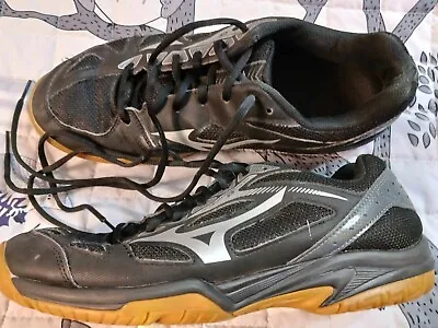 Women's Mizuno Cyclone Speed 2 Black Silver US SZ 11 Volleyball Shoes • $14