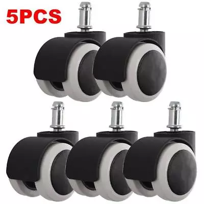 $24.99 • Buy 5x Twin Black Office Chair Seat Replacement Spare Double Castor Caster Wheels AU