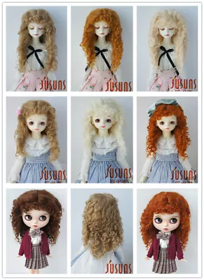 D28002 1/6 1/4 1/3 Fashion Curly BJD Mohair Wigs YOSD MSD SD Blythe Doll Hair  • $27.88