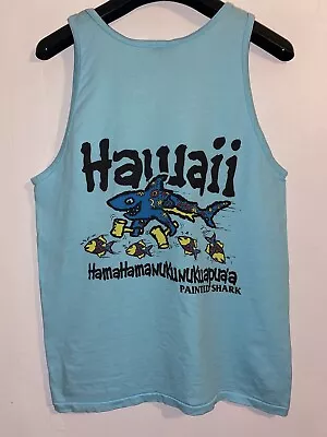 Vintage Oneita Tank Top Mens Small Blue Single Stitched Hawaiian Muscle Gym USA • $5