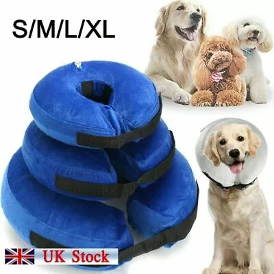 £5.99 • Buy Inflatable Dog Cat Puppy Pet Vet Collar Post Surgery Lampshade Cone Neck Injury