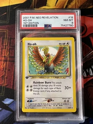 $44.99 • Buy PSA 8 Ho-Oh 18/64 1st Edition - Neo Revelation -Pokemon 2001