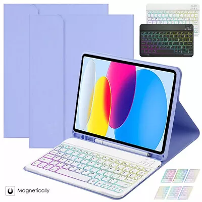 Bluetooth Backlit Keyboard Case Cover For IPad 5/6/7/8/9/10th Gen Air 4 5 Pro 11 • £12.99