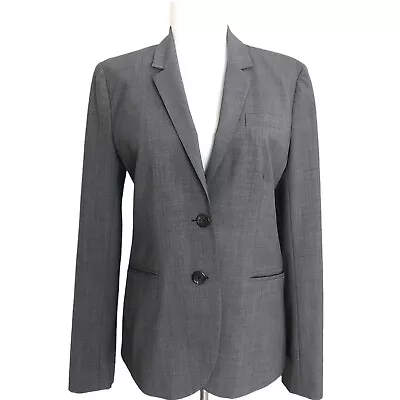 J Crew 1035 Bi Stretch Blazer Womens 6 Tollegno 1900 Gray Wool Jacket Italian  • $49.97