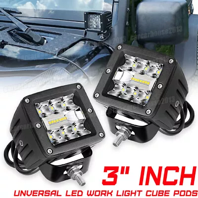 2x 3Inch 250W LED Cube Pods Work Light Bar Spot Beam Driving Fog Offroad ATV UTV • $23.95