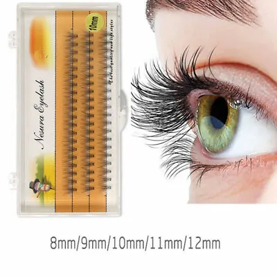 60Clusters False Eyelashes Flare Individual Eye Lash Extension C Curl Knot 0.07❀ • $2.75