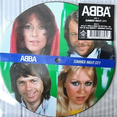 Abba-Summer Night City/Medley 7  UK Polar Picture Disc 2019 New Unplayed • $28.72