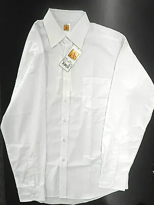 Men's A+ White Long Sleeved Dress/Casual Dress Shirt Sizes Small - 4XL • $10