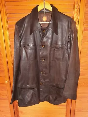 Zilli Of France Leather Jacket Silkbrown Leather Shirt  Distinct Wealth • $1000