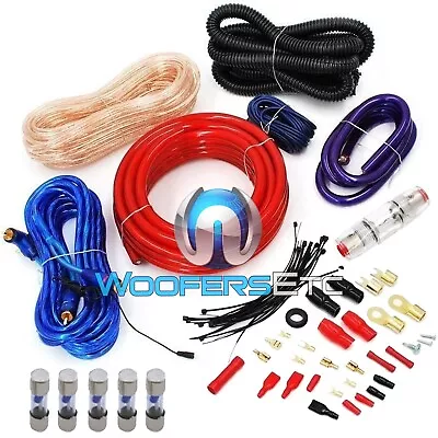 Pkg 5 FUSES & 4 GAUGE 2500W AMPLIFIER WIRE CAR STEREO COMPLETE INSTALL KIT NEW • $39.99