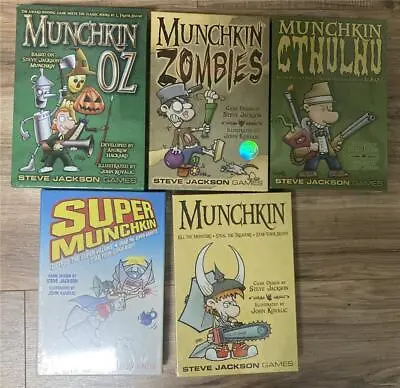Lot Of 5x Steve Jackson Games Munchkin Small Box Sets - Super Munchkin Oz Etc • $99.99