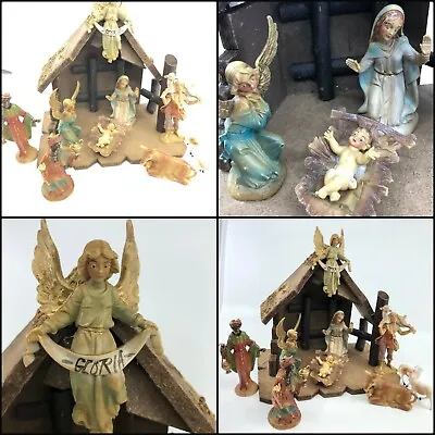 1960s-70s NATIVITY Set WOOD LOOK Plastic Figures INCOMPLETE Made In ITALY • $19.95