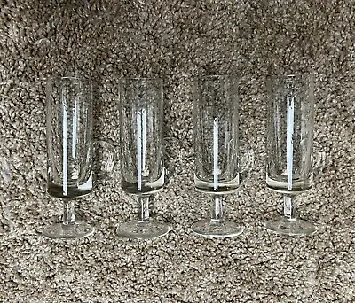 $35 • Buy FOUR - Dansk Crystal  KARIN   LIQUEUR GLASSES  Excellent Cond.  5  Tall