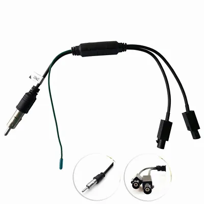Car Radio Aerial Adapter Double Fakra To DIN Amplified Antenna Adaptor Lead • £4.69