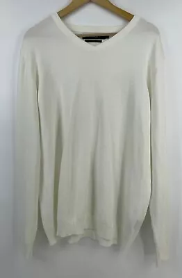 XRAY Men's White Long Sleeve V Neck Pullover Slim Fit Sweatshirt Size 3XL • $13.20