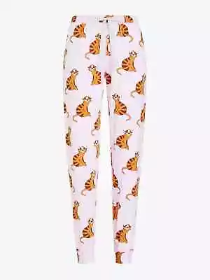 Peter Alexander Ladies Meerkat Pink Cotton Easy Pj Cuff Stretch Pant  Size L • $45