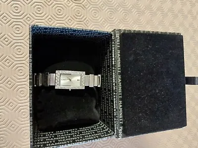 Hamnett Ladies Silvertone And Diamante Watch • £10