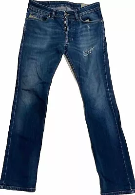 Diesel Jeans Mens 30x30 Blue Denim Safado Regular Straight Stretch 5 Pocket • $30