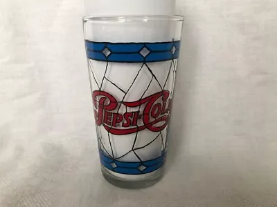 Vintage Pepsi Cola Drinking Glasses Tiffany Style Stained Glass Design • $5