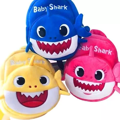 Baby Shark 3-D Cartoon Plush Backpack For Little Kids  • $12.99