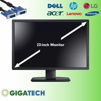 Cheap 22  TFT LCD COMPUTER PC LAPTOP MONITOR SCREEN FLATSCREEN • £39.99