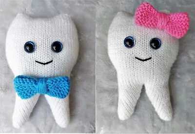 Knitting Pattern Childs Tooth Fairy Pillow Pocket Coin Pouch Easy Toy DK 18cm • £4