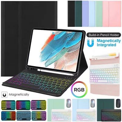 $18.99 • Buy For Samsung Galaxy Tab A7 A8 S7 S8 S6 Lite Backlit Keyboard Case Cover Mouse AU