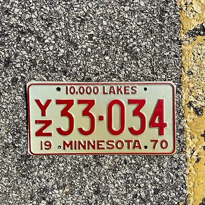 1970 Minnesota License Plate Vintage Auto Garage Decor YZ 33034 • $9.99