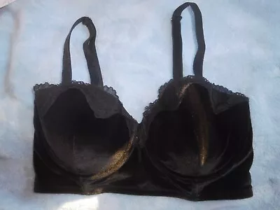 NWOT! Victoria's Secret Dream Angels Black Velvet Lined Bandeau Bra 38D • $17.99