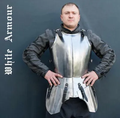 Medieval Half Armor Fantasy Chest Cuirass Body Armor Wearable Cosplay Metal Prop • $180.54