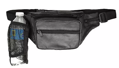 New Black Leather Waist Fanny Pack Belt Bag Pouch Travel Hip Purse Men Women 62  • $12.89