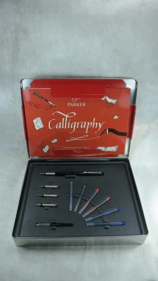£39.99 • Buy Parker Vector Fountain Pen 4 Nib 6 Ink Cartridges Calligraphy Gift Set In Box