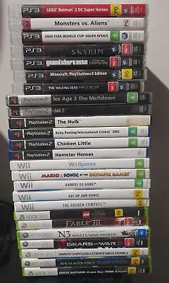 Bulk Lot Bundle Of 25 Video Games Xbox 360 PS2 PS3 And Wii In Great Condition  • $150