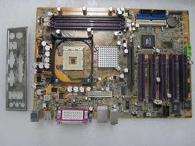 Soyo ATX Motherboard SY-P4VGA Intel Socket 478 Pentium 4 P4M266A WITH BACK COVER • $39.99