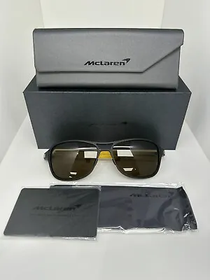 McLaren MLSGPS02 C01 Pilot Shape Polarized Titanium Sunglasses Yellow & Black • £329