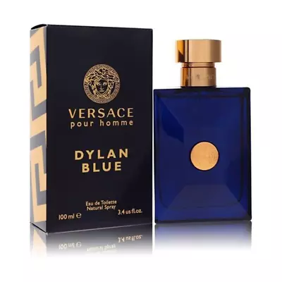 Versace Pour Homme Dylan Blue By Versace 3.4 Oz EDT Cologne For Men New In Box • $37.55