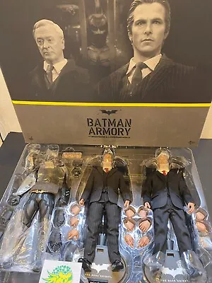 BATMAN Hot Toys THE DARK KNIGHT ARMORY With BRUCE WAYNE And ALFRED PENNYWORTH • £538.05