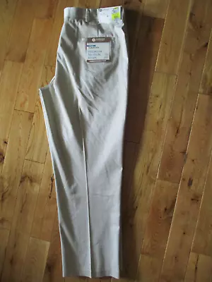 Nwt Haggar Pleated Classic Fit Dress Pants Color Beige  Size 40x30 • $12.99