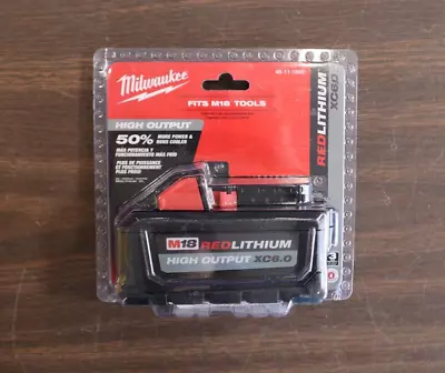 Milwaukee 48-11-1865 M18 18 Volt 6Ah Lithium-Ion Battery Pack - NEW! • $69.99