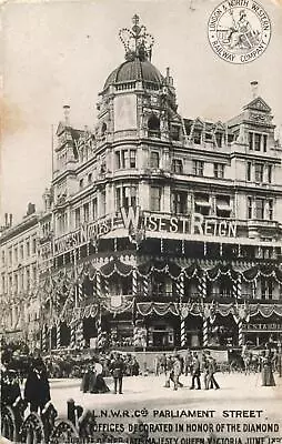 Lnwr Parliament Street Offices Decorated For Queen Victoria Diamond Jubilee • £5