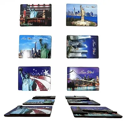 6 Pack Of New York City 3D Effect Souvenir Fridge Magnets Set Home Decoration • $13.99