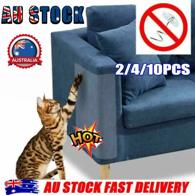 $19.85 • Buy 2/4/10PC Cat Scratch Clear Guard Shield Furniture Sofa Walls Pet Couch Protector