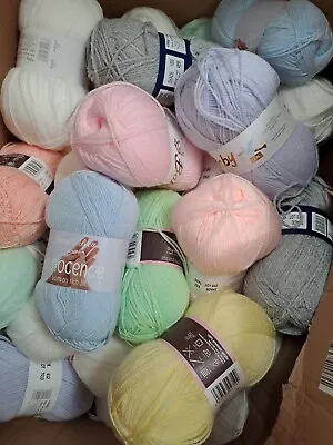 £15 • Buy Bundle 1000g Dk Branded Yarn - Odd Balls- Stock Clearance - All Pastel Shades