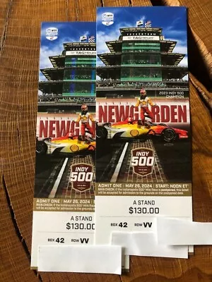 2024 (2) Indy 500 Tickets A Stand Box 42 Row Vv • $365