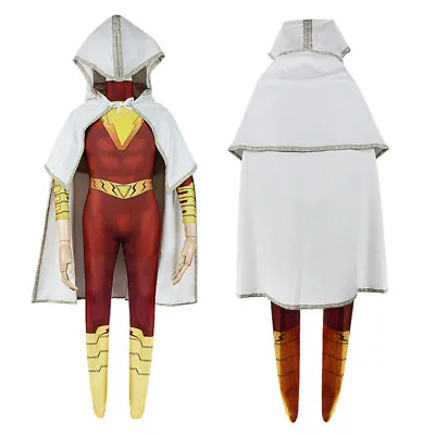 £27.60 • Buy Cosplay Shazam 2 Jumpsuit Adult Kids Bodysuit Superhero Halloween Zentai Costume