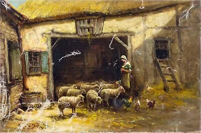 Arthur Diehl (MANYUK1870-1929) Oil Painting Antique 122154 • $659