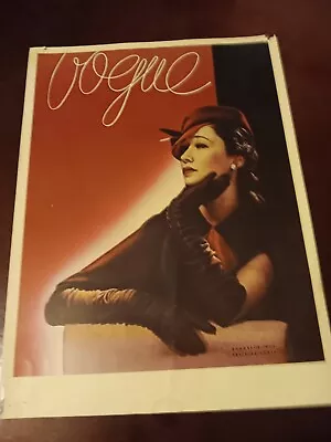 Vogue Poster From 1933 Magazine Cover Print Original Elegant Art Deco Wall Art! • $27.74